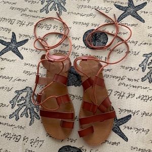 Lace up gladiator sandals
